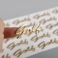 Personalized Custom Transfer Gold Foil Business Logo Stickers