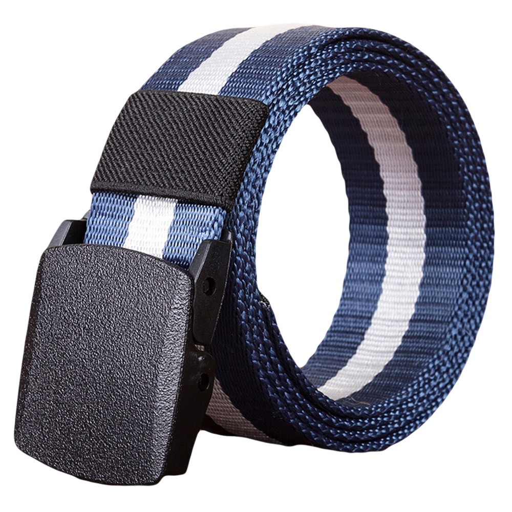 Canvas Belt For Men Women Waist Belt 2021 Fashion Plastic Buckle Casual Cowboy Black Belt Ceinture For Jean Useful Accessories