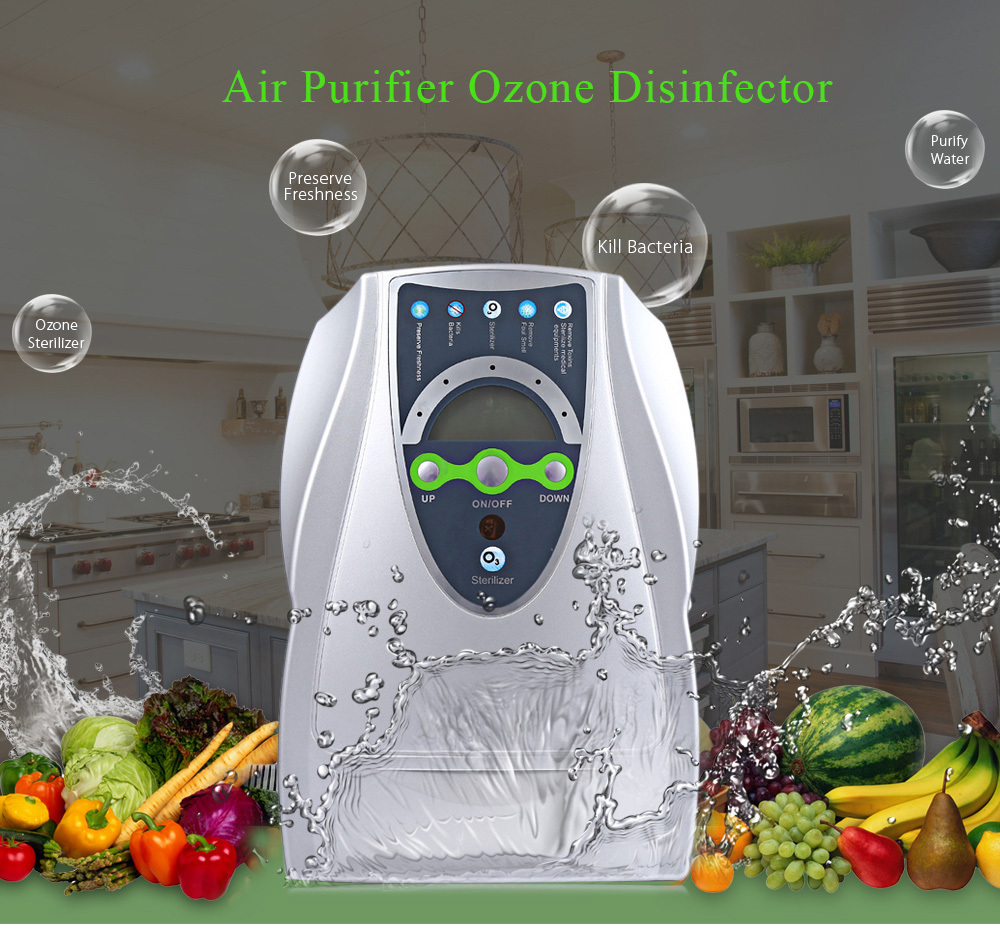 DC 12V Ozone Generator Ozonator ionizer O3 Timer Air Purifiers Oil Vegetable Meat Fresh Purify Air Water EU US PLUG