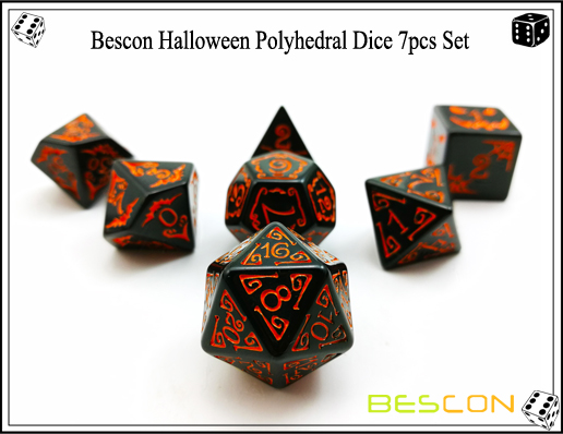 Bescon Halloween Polyhedral Dice 7pcs Set