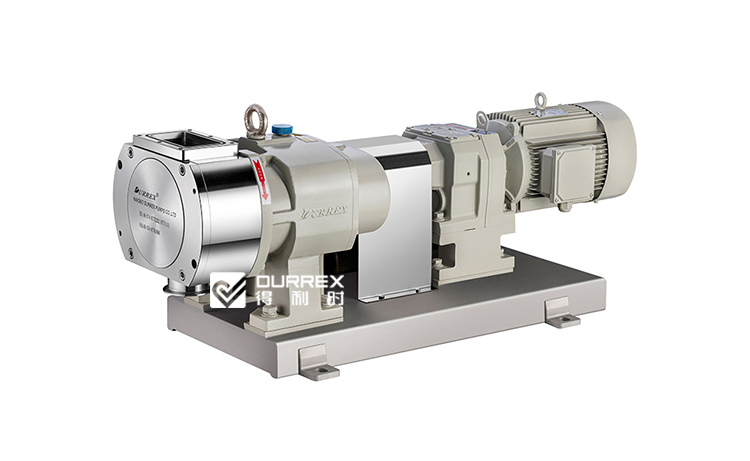 Lobe pump to transfer pasta