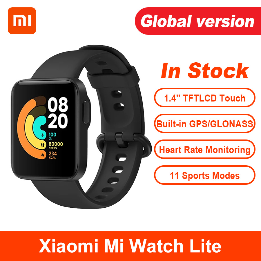 Newest Global Version Xiaomi Mi Watch Lite 1.4'' TFTLCD Screen 230mAh GPS Fitness Tracker Heart Rate Monitor 5ATM Sport Bracelet