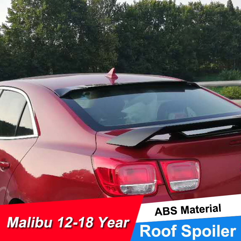 JNCFORURC Rear Window Car Spoiler For Chevrolet Malibu 2012 13 14 15 16 17 ABS Plastic Material Roof Spoilers Wings For Malibu