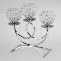 3-Arm Crystal Candle Holders Tea Light Holders Candlestick for Wedding Centerpieces Dinner Party Table Decoration