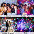 Colorful Sound Activated Disco Ball LED Stage Lights 3W RGB Laser Projector Light Lamp Christmas Party Supplies Kids Gift
