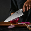 8 Inch Utility Chef Knife Forged Damascus Steel Cleaver Kitchen Knives Cooking Slicing Cutting Meat Chef Knife With Gift Box