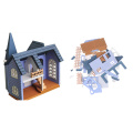 Fairytale Town House DIY Mini Wooden Dolls Miniature Accessories Handicraft Building Assemble Toy Crafts Furniture Kits