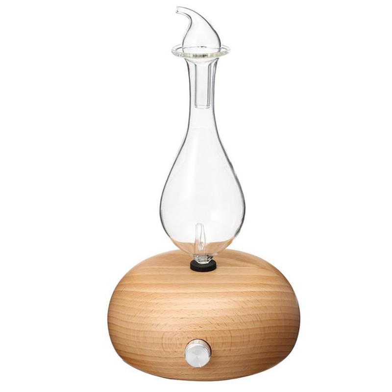 Wooden Gl Aromatherapy Pure Essential Oils Diffuser Air Nebulizer Humidifier Household Humidifier Air Conditioning Appliance