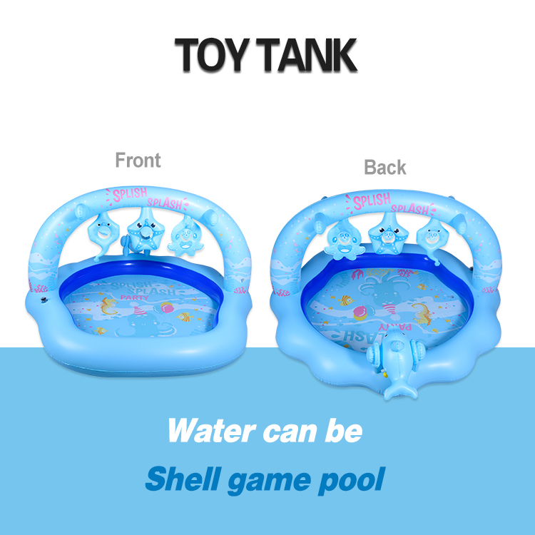 Children's inflatable spray play pool