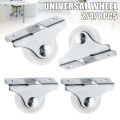 Newly White Rail Fixed Casters Small 1-Way Wheel Furniture Plastic Directional Wheel Wear-resistant