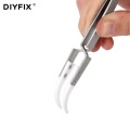 DIYFIX ESD Ceramic Tweezers Precision Cross Lock Reverse Forceps Heat-resistant DIY Repair Tools E - Cigarette Resistance Wire