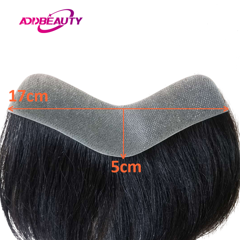 Men Toupee 100% Human Hair Piece V Loop Front Toupee for Men Thin Skin PU Men Wigs 6inch Remy Hair Replacement Natural Color