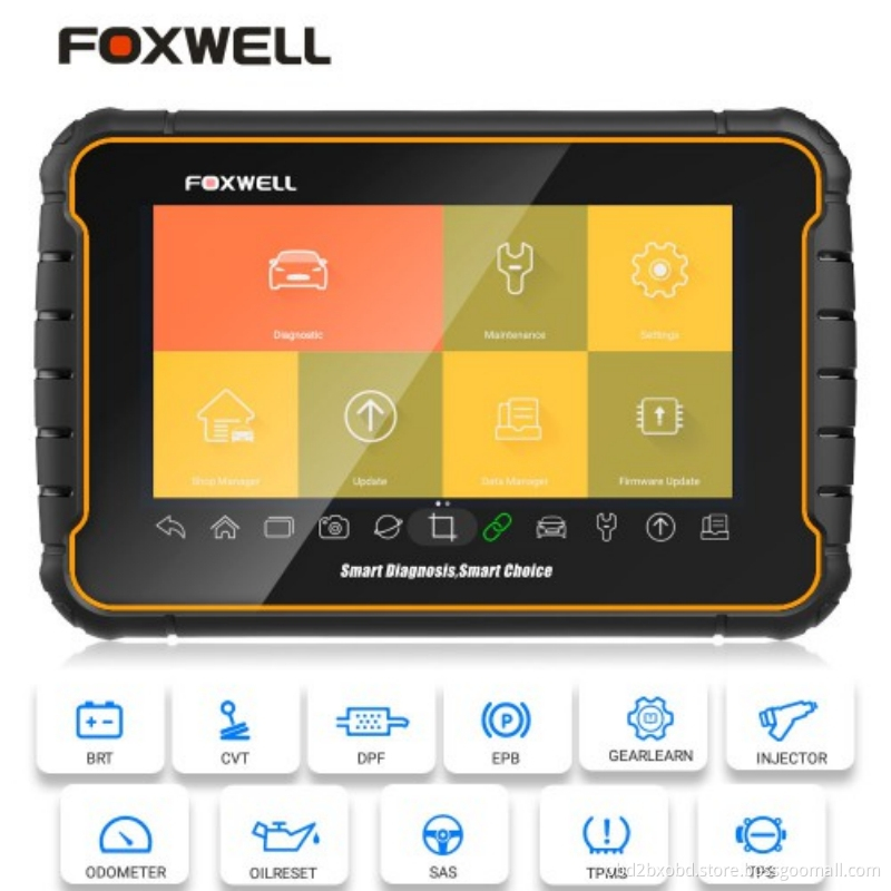 Foxwell GT60 Android Tablet Full System Scanner Support 19+ Special Functions Oil/EPB/Reset/DPF/BMS/Injector/Coding Update Versi