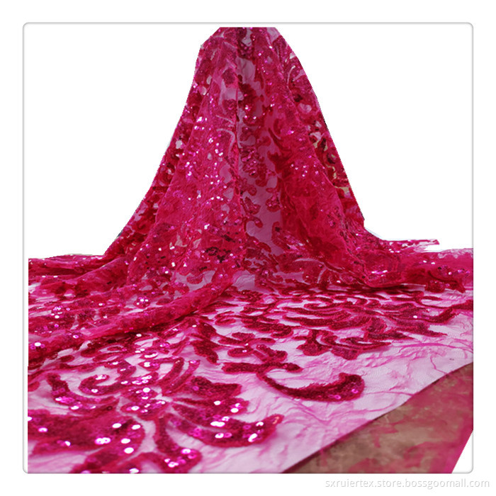 dress fabric manufacturers tull mesh embroidery sequin fabric by the yard