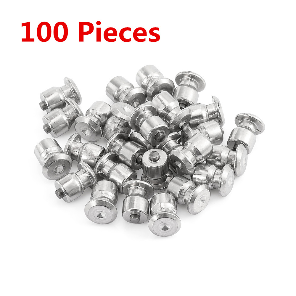 100pcs Spikes For Tire Winter Wheel Lugs Car Tires Studs Screw Snow Spikes Wheel Tyre Snow Chains Studs For ATV Car Tire 8x10mm