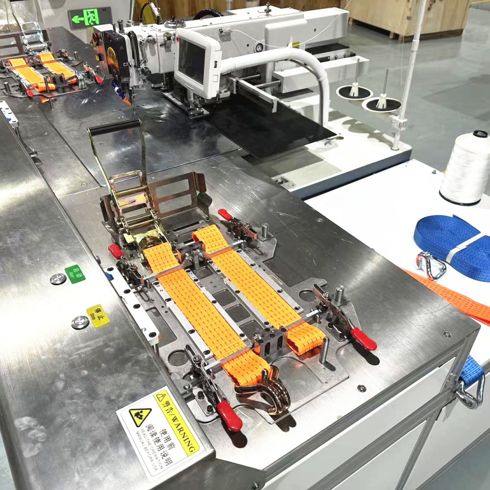 HM-3020GA Industrial Flat-Bed Full Automatic High-Speed Bundling Strap Sewing Machine Webbing Pattern Programmable CE Certified (4)