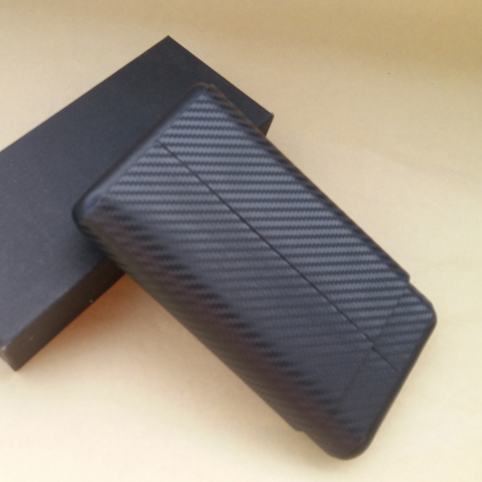 COHIBA 4 fingers Travel Cigar Case Black Carbon Fiber and Cedar Wood Tube Holder Portable Cigar Humidor Box