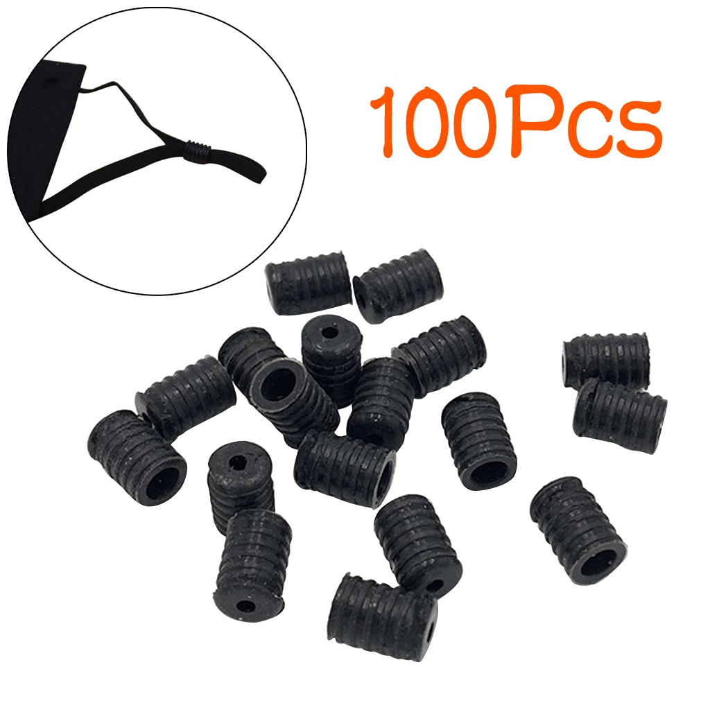 50/100pcs Cord Lock Spring Clasp Stop Single Hole Drawstring Stopper Toggles Garment Shoelace Rope Diy Adjuster Non Slip Stopper