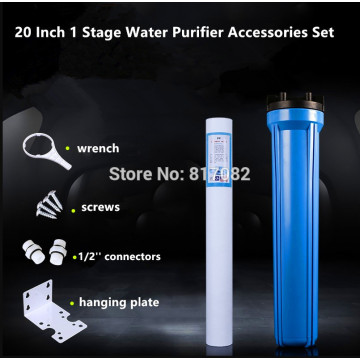 20 Inch Single Stage Water Filter Explosion-Proof Water Purifier Filter Bottle With 1UM Or 5UM PPF 1/2
