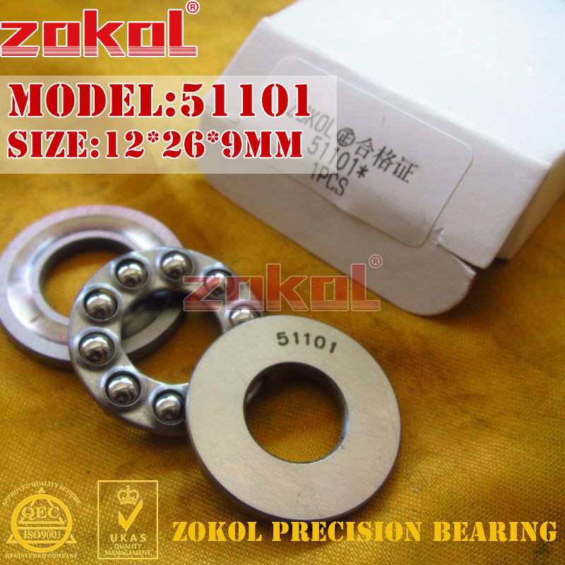 ZOKOL bearing 51101 Thrust Ball Bearing 8101 12*26*9mm