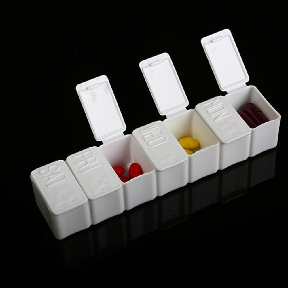 7/21/28 Squares 28 Squares Weekly 7 Days Tablet Pill Box Holder Medicine Storage Organizer Container Case