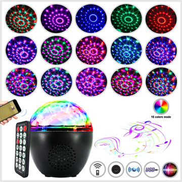 Bluetooth USB Rechargeable Disco Ball Lights 16 Colors Modes Strobe Stage Lights for Parties,Holidays,Weeding and Kids' Room
