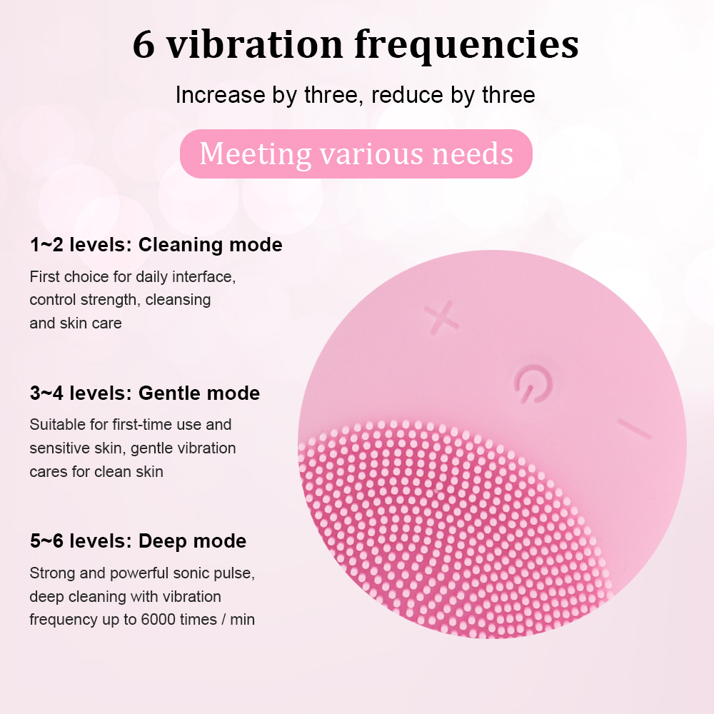 Electric Facial Cleansing Brush Waterproof Silicone Massage Brush Facial Deep Cleaning Tool Electric Sonic Cleanser Skin Care