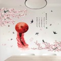 Chinese Style Beauty Wall Stickers For Bedroom Home Decoration Sofa Background Plane Pastrol Mural Door Diy Wallposters Sale