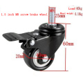 Heavy duty brake casters, swivel casters 360 degrees, furniture pulleys, industrial wheels, flat bearing wheels