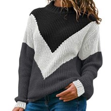Sweaters Women Winter 2020 Knitted Clothes Fashion Women Patchwork Knit Warm Sweater Female Loose Casual Large Size Clothes