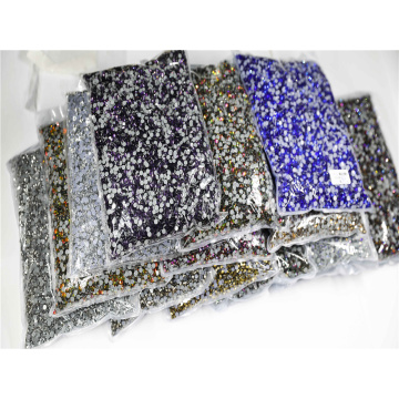 14400Pcs/Bulk Bag 42 Colors Wholesale Top Quality Better DMC Hotfix Rhinestones SS6-SS20 Crystal Hot Fix Rhinestone Garment