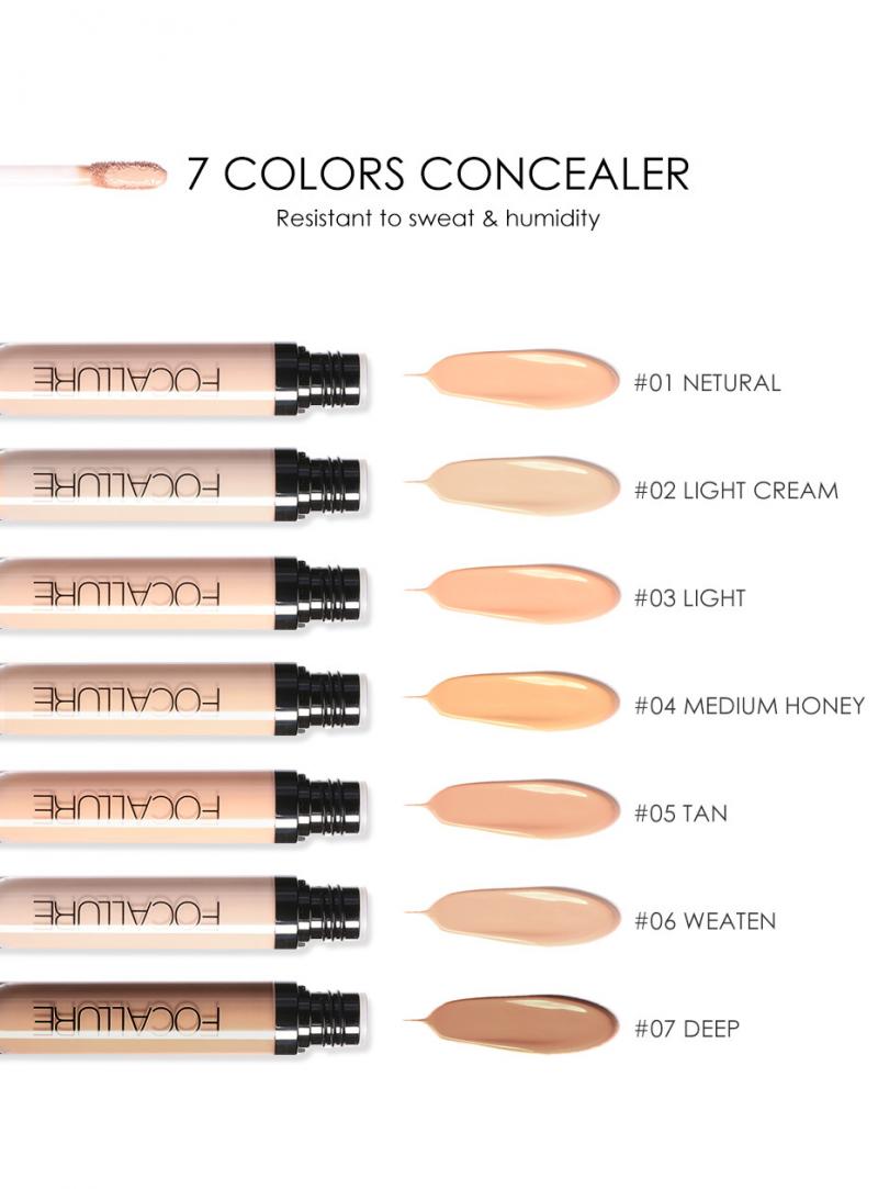 Concealer 6ml Full Cover 7 Colors Liquid Concealer Eye Dark Circles Cream Waterproof Face Woman Makeup Cosmetic TSLM2