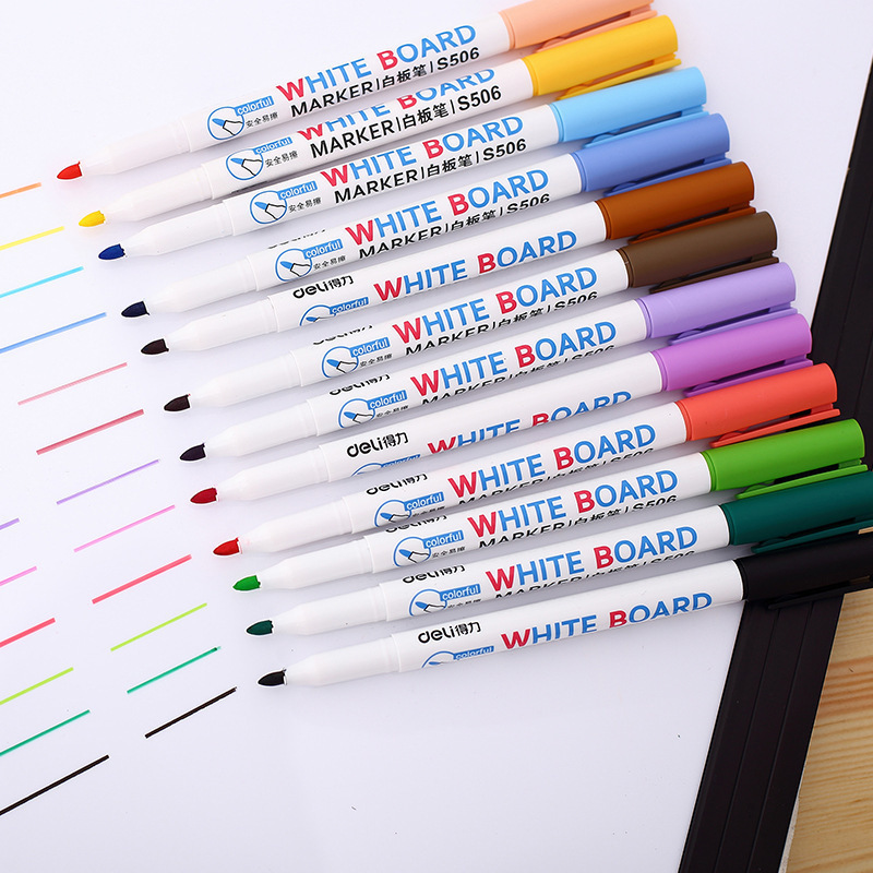 12 Colors High Quality Erasable Whiteboard Sharpie Marker Pen Paint Marker Drawing Stationery Supply Plumones Caneta 04417
