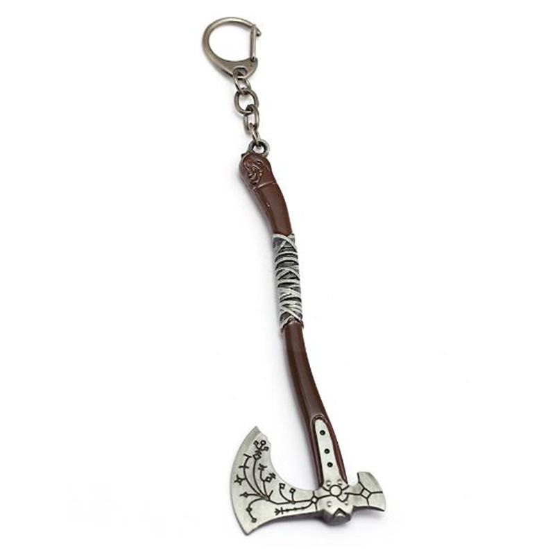 HSIC Mixed Game God Of War Keychain Kratos Weapon Blades of Chaos Metal Key Holder Men Halloween llaveros Jewelry HC13093