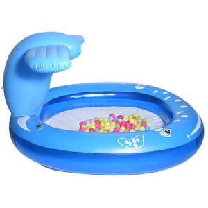 Blue Inflatable Whale Spray Pools Baby Bathtub