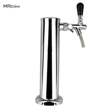 Chrome Plated Single Adjustable Faucet Draft Beer Tower Single Tap Draft Beer Kegerator Tower For Bar Homebrew