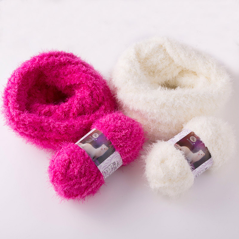 100g/ball Long Hair Mink Yarn Faux Fur Mohair Wool Cashmere Yarn for DIY Hand Knitting Crochet Sweater Thread Baby Yarn JK495