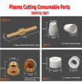 30x Plasma Cutter Consumables Electrode Tip Kit Plasma cutting Accessories For Torch PT-31 LGK-40 CUT40