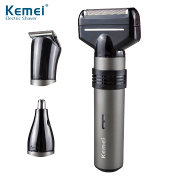 Kemei KM-1210 Electric Shaver 3 In 1 Multifunctional Reciprocating Razor Barber Nose Trimmer Device Men Face Shaving Machine