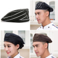 New Breathable Chef Caps Cafe Bar Waiter Beret Restaurant Hotel Workwear Kitchen Cook Baking Cap Unisex Forward Cap Chef Uniform