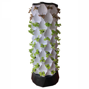 aeroponic tower gardening watering system for greenhouse