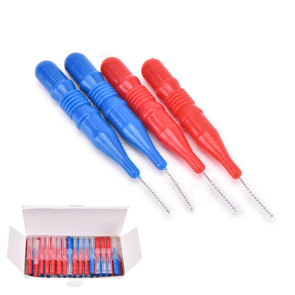 New Oral Hygiene Dental Toothpick Tooth Pick Brush Teeth Cleaning Tooth Flossing Head Soft Plastic Interdental Brush