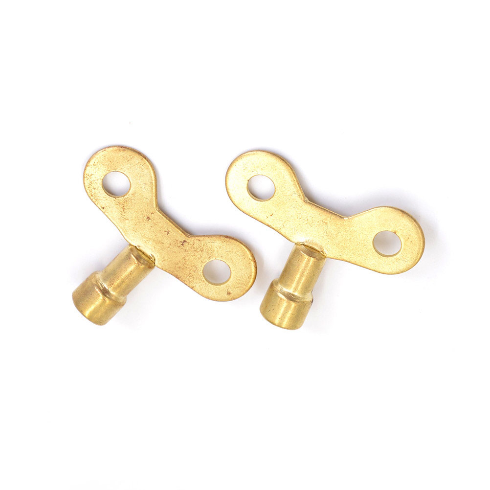 ZLinKJ 2pcs Solid Brass lock Special key for water tap Radiator Plumbing Bleed Key Square Socket Hole Water Tap Faucet Key