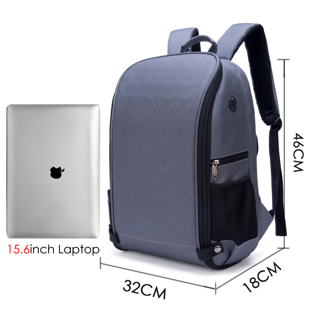 Waterproof Photo Camera Backpack Fashion Style Video DSLR Nylon Bag fit 15.6inch Laptop for Canon Nikon Sony Tripod Lens SLR