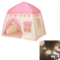 pink tent with light
