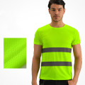 10PCS Free Prints Logo Anti-light Dry T-shirt Construction Site Safety Clothes Short Sleeve Riding Advertisement Reflective Vest