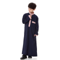 High quality Muslim Islamic Clothing for Children Arabia Jubba Thobe plus size dubai boy's Kaftan Abaya clothing 4 colors