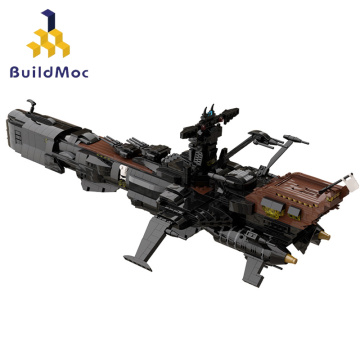 Buildmoc Ideas Space Pirate Ship Arcadia-Captain Harlock (Albator) Movie Comic Series Building Blocks Space Battleship Model Toy