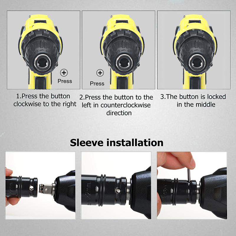 48V Impact Drill Electric Screwdriver Drill Rechargeable Multifunction Wireless Electric Drill With Lithium Battery Drills Tool