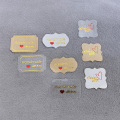 120Pcs/lot Cute Tricolor polygon handmade with love kraft Sealing Sticker DIY Gift Cake Baking packaging Label
